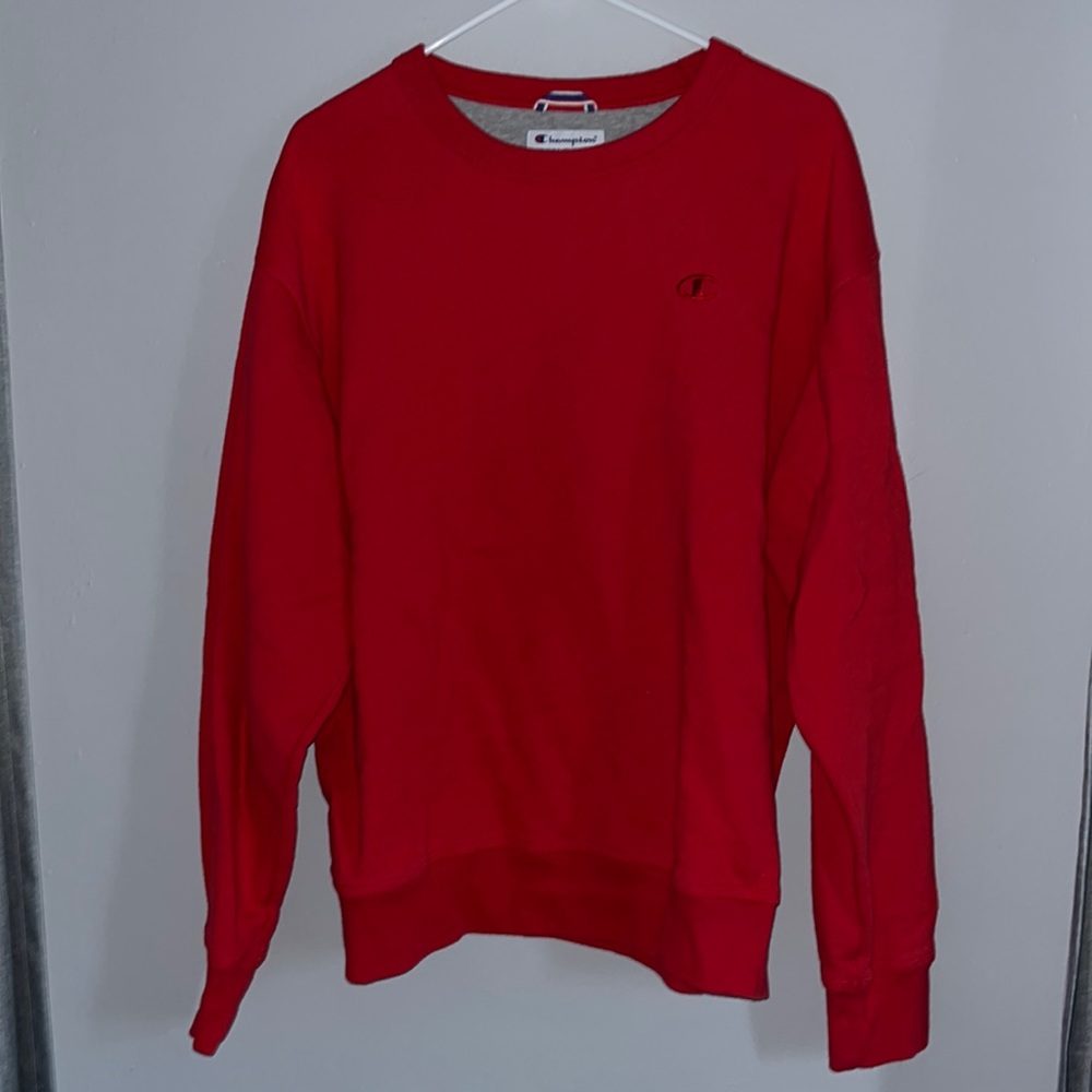 red champion crewneck